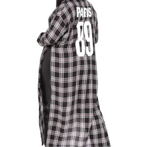 Black Plaid Maxi Top